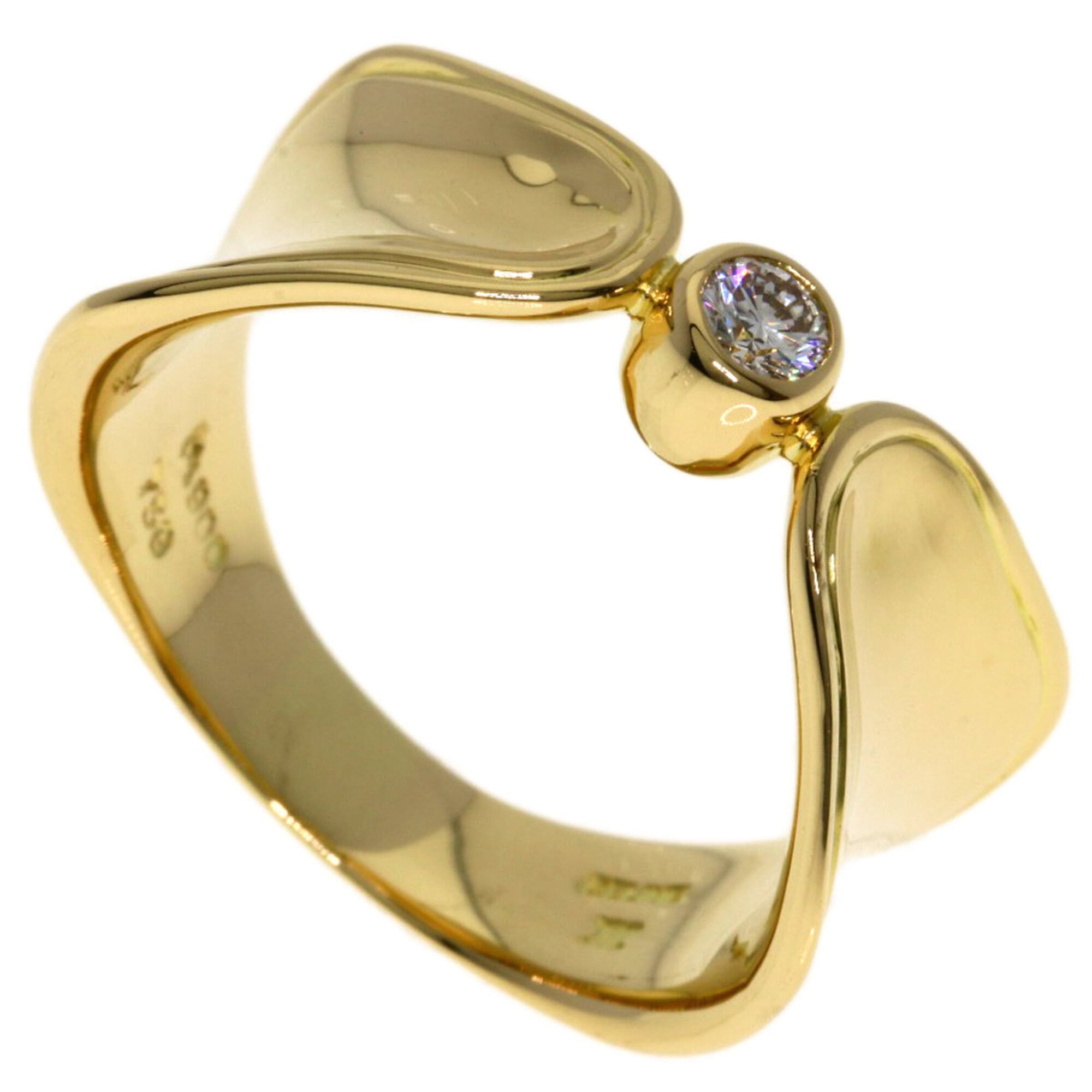 Celine Yellow Gold (18K) Platinum Platinum 900 Band Ring (Pre-Owned)