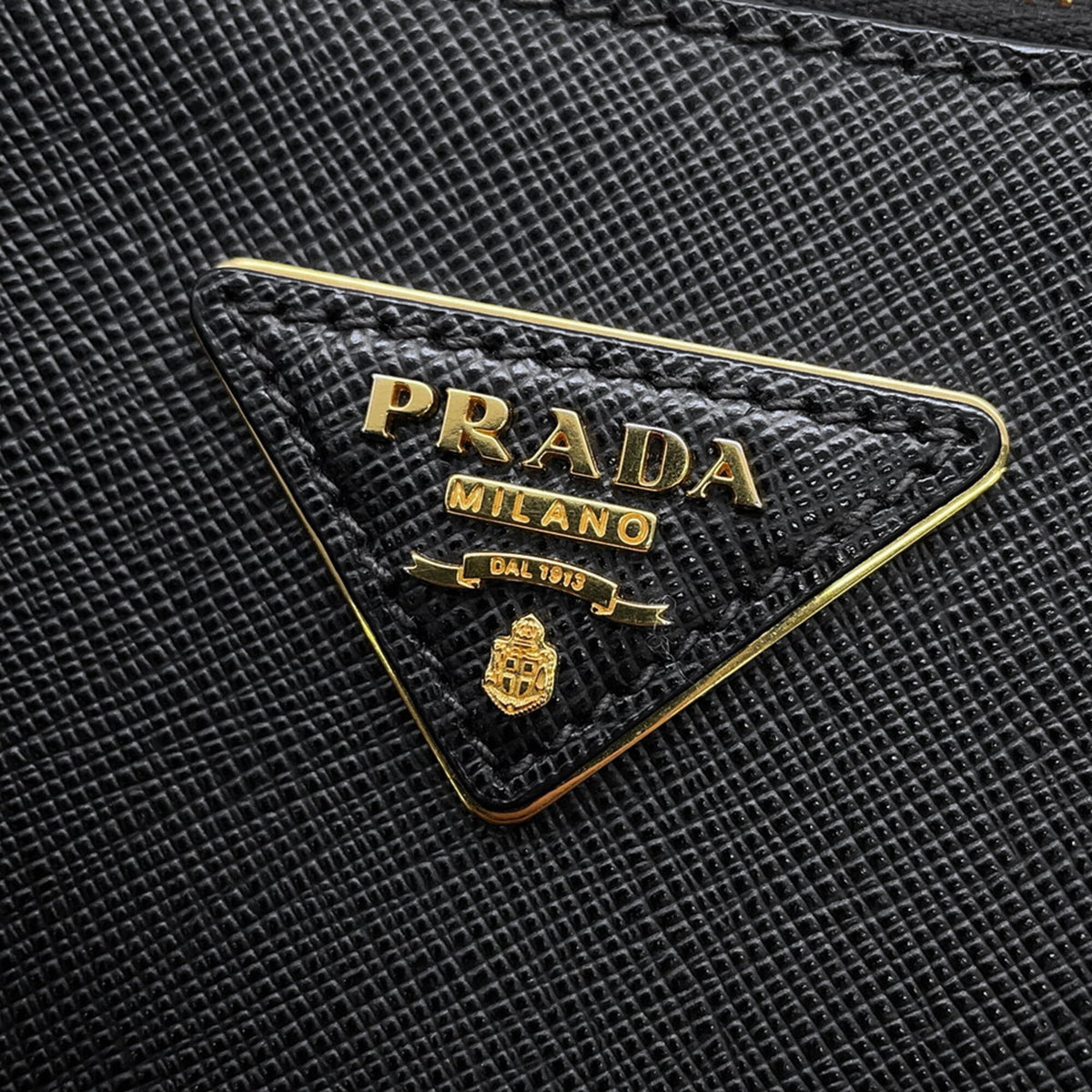 Prada Saffiano Black Saffiano Handbag Shoulder Bag (Pre-Owned)