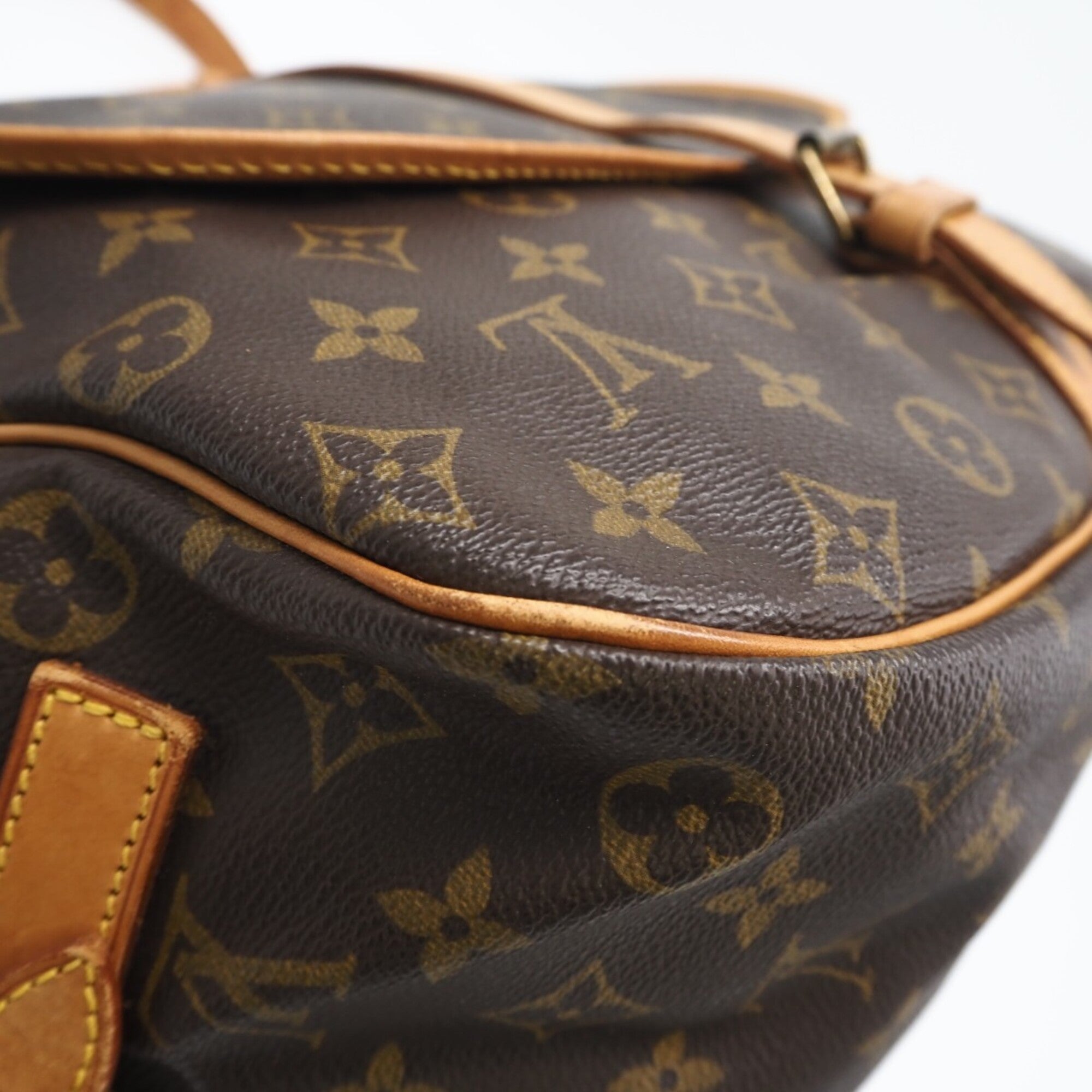 Louis Vuitton Monogram Brown Coated Canvas Leather Shoulder Bag (Pre-Owned)