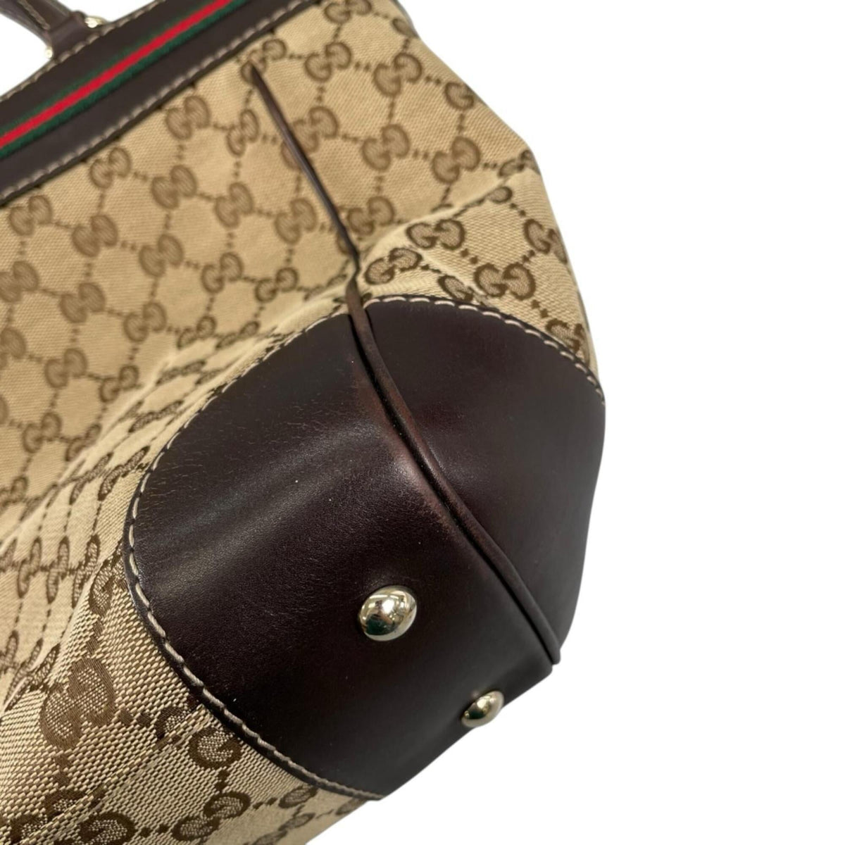 Gucci Gg Canvas Beige Gg Canvas Handbag Tote Bag (Pre-Owned)