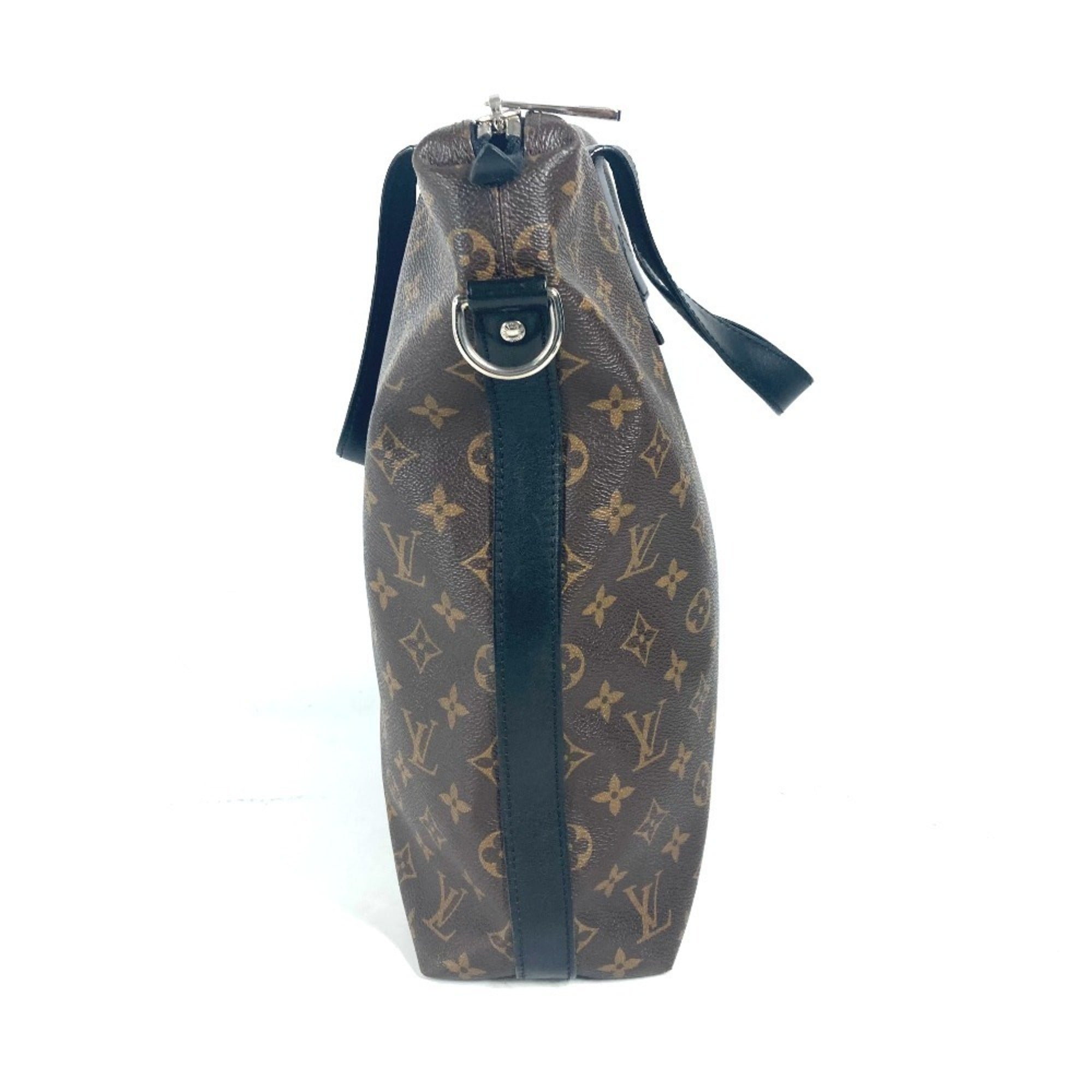 Louis Vuitton Black Brown Canvas Handbag Tote Bag (Pre-Owned)