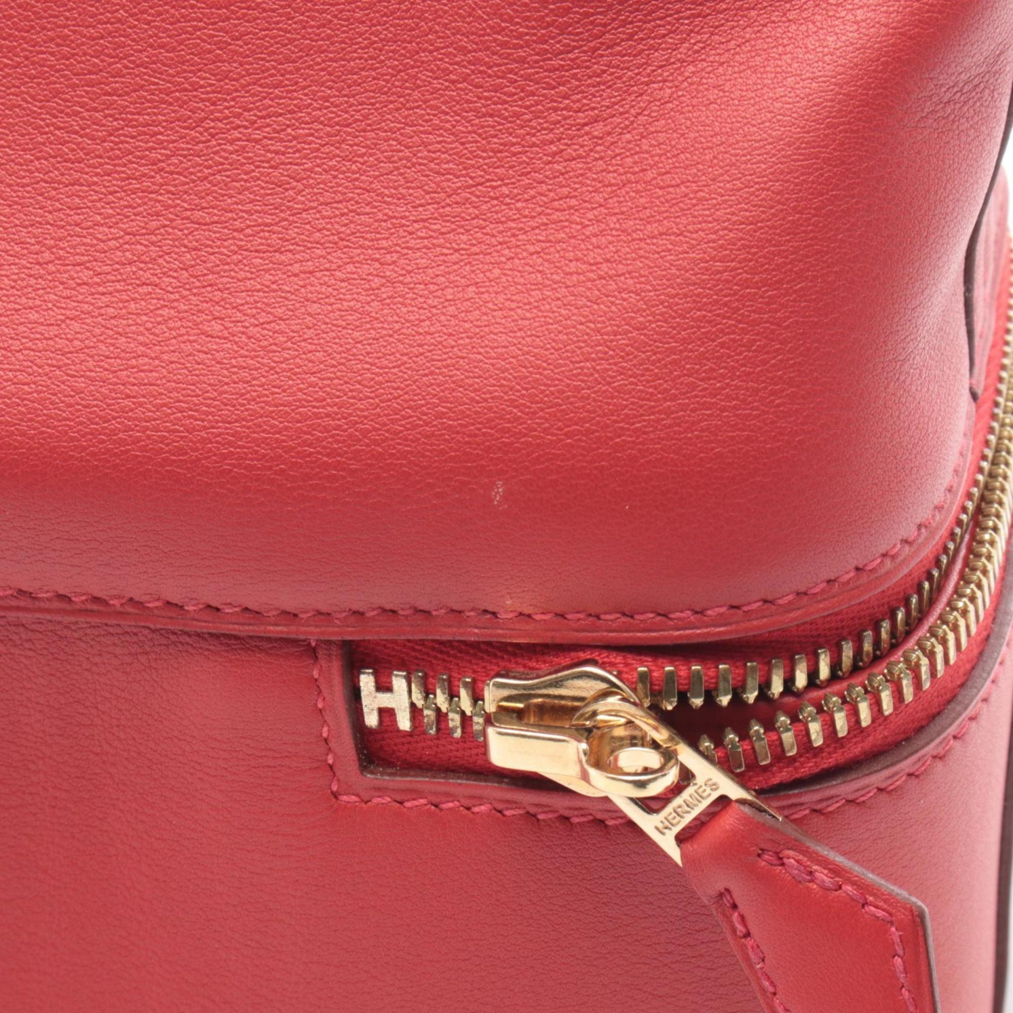 Hermes Red Color Swift Leather Handbag (Pre-Owned)