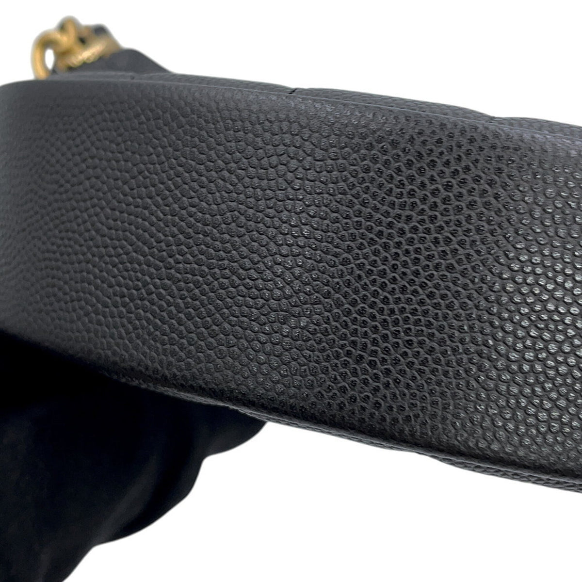 Chanel Black Grained Calfskin Handbag Pouch (Pre-Owned)