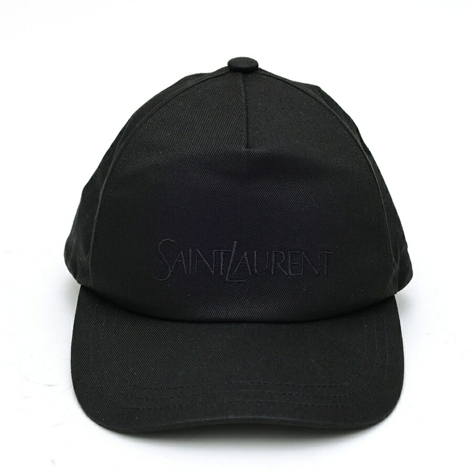 Yves Saint Laurent Black Cotton Linen Cap (Pre-Owned)