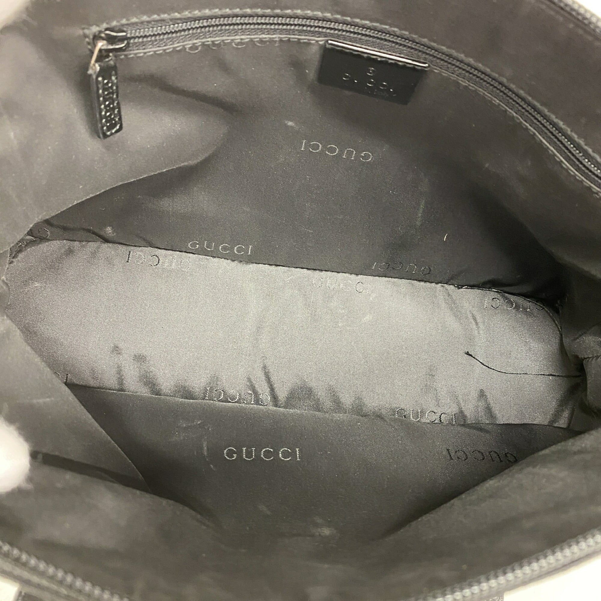 Gucci Black Canvas Shoulder Bag (Pre-Owned)