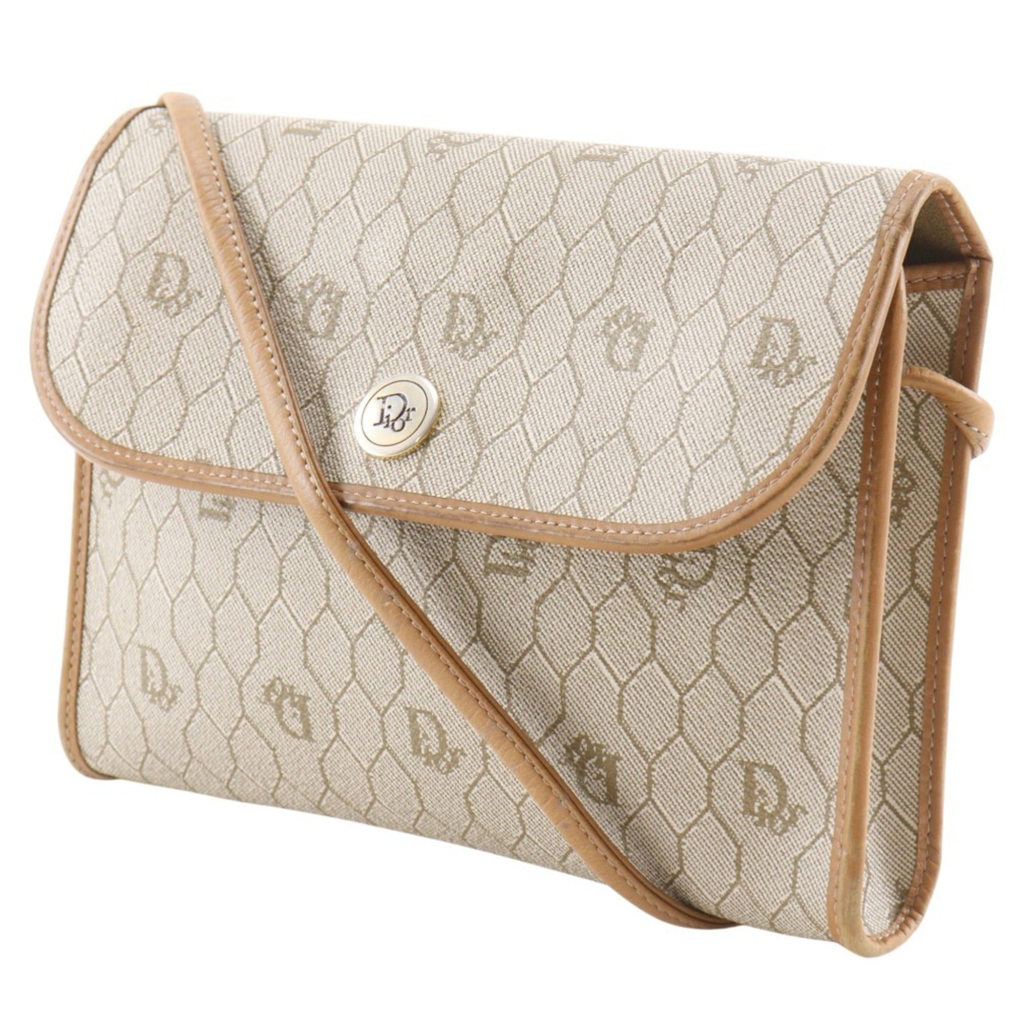 Christian Dior Beige Pvc Shoulder Bag (Pre-Owned)