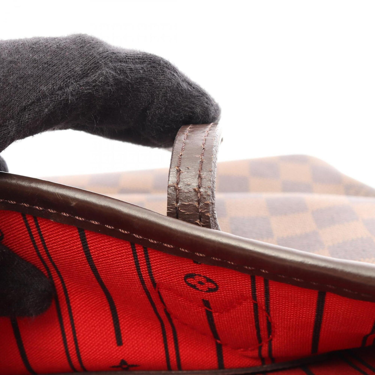 Louis Vuitton Brown Ebene Coated Canvas Damier Canvas Leather Handbag Tote Bag (Pre-Owned)