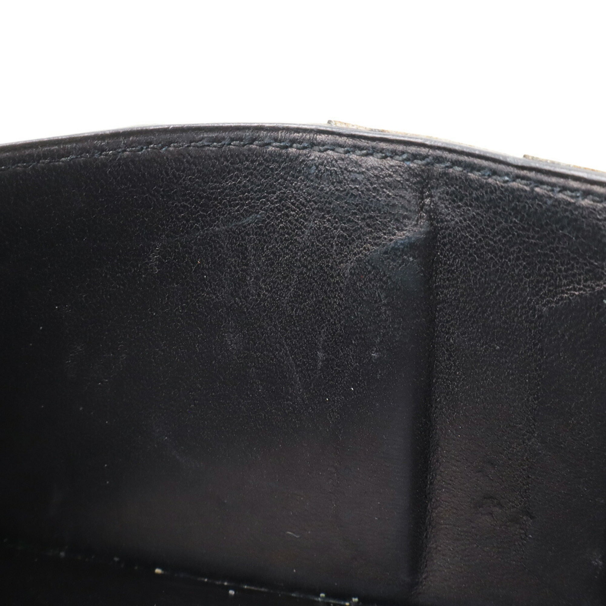 Hermes Osaka Black Box Calf Leather Long Wallet (Bi-Fold) (Pre-Owned)