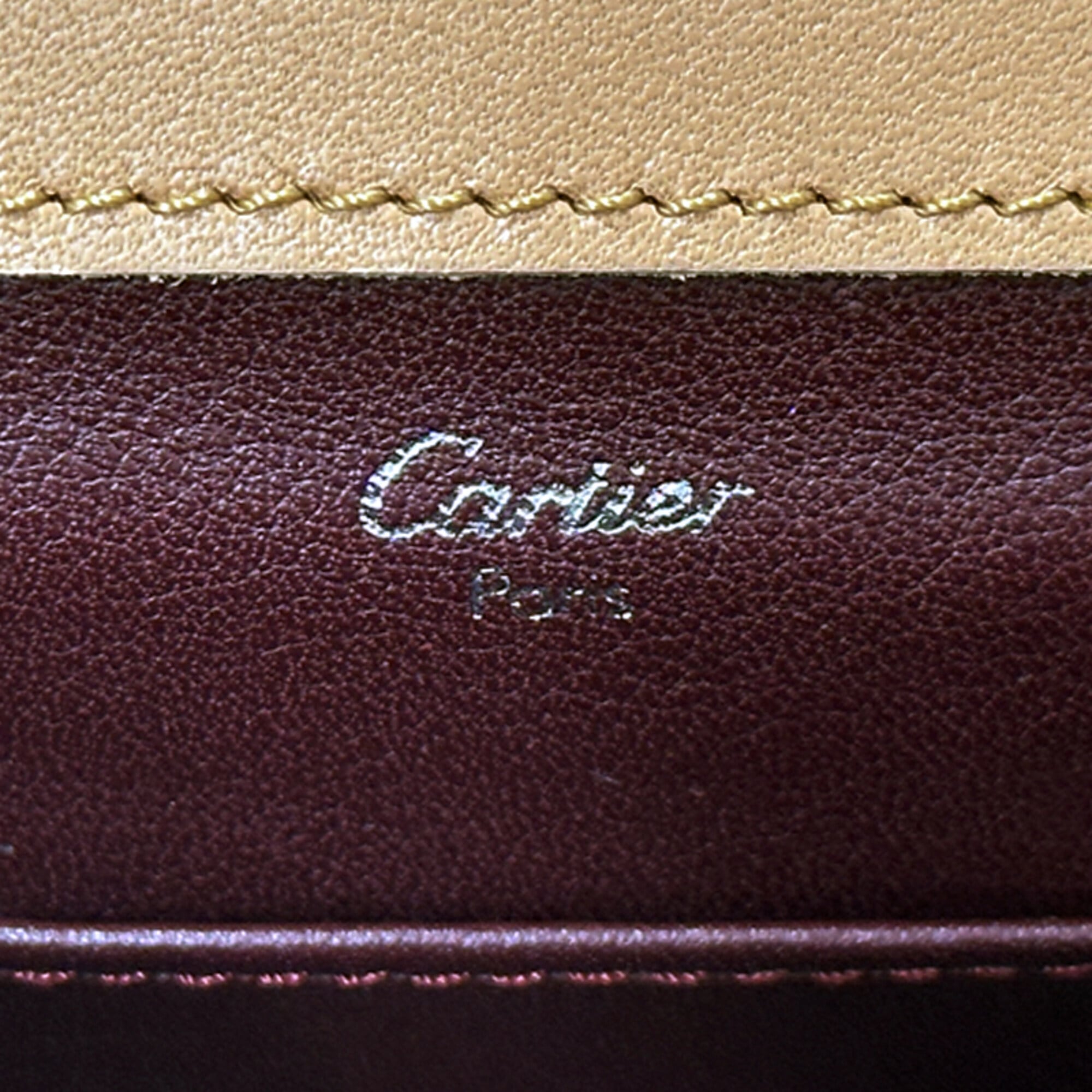 Cartier Beige Leather Handbag (Pre-Owned)