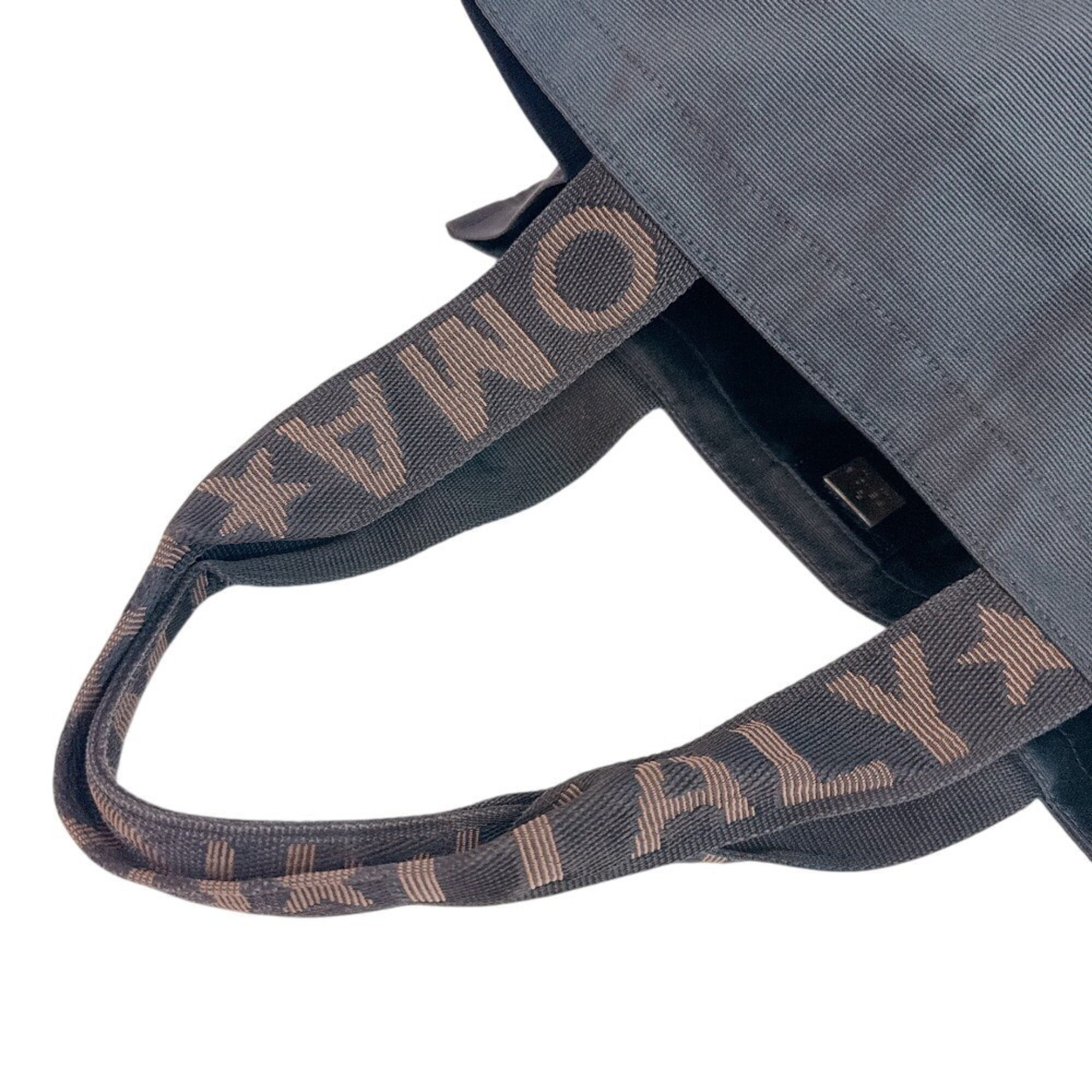 Fendi Black Canvas Tote Bag (Pre-Owned)