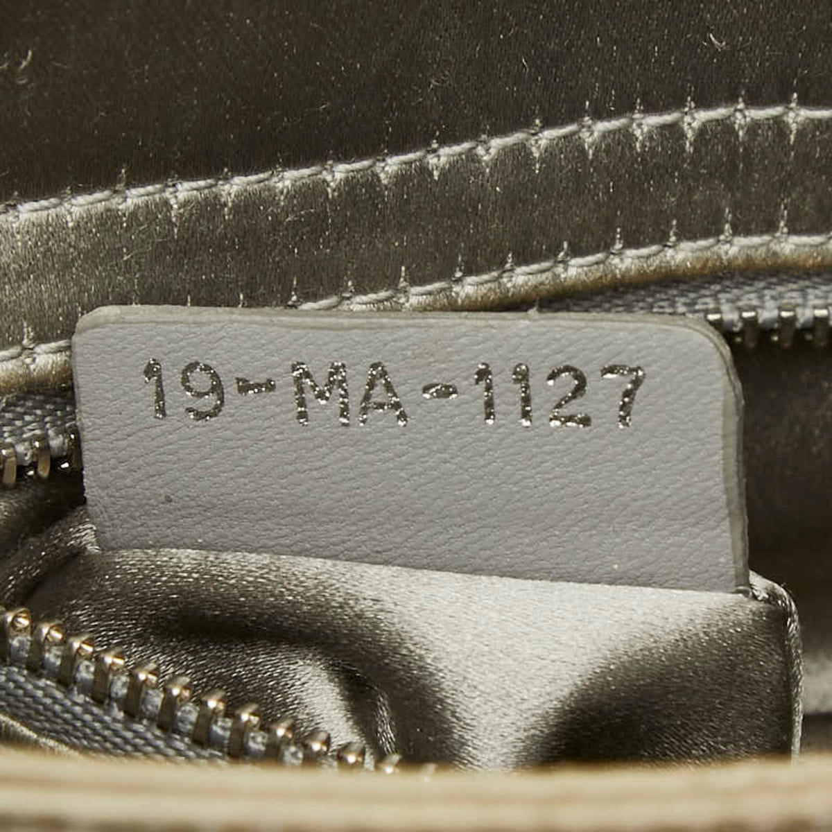 Christian Dior Grayish Satin Handbag Shoulder Bag (Pre-Owned)