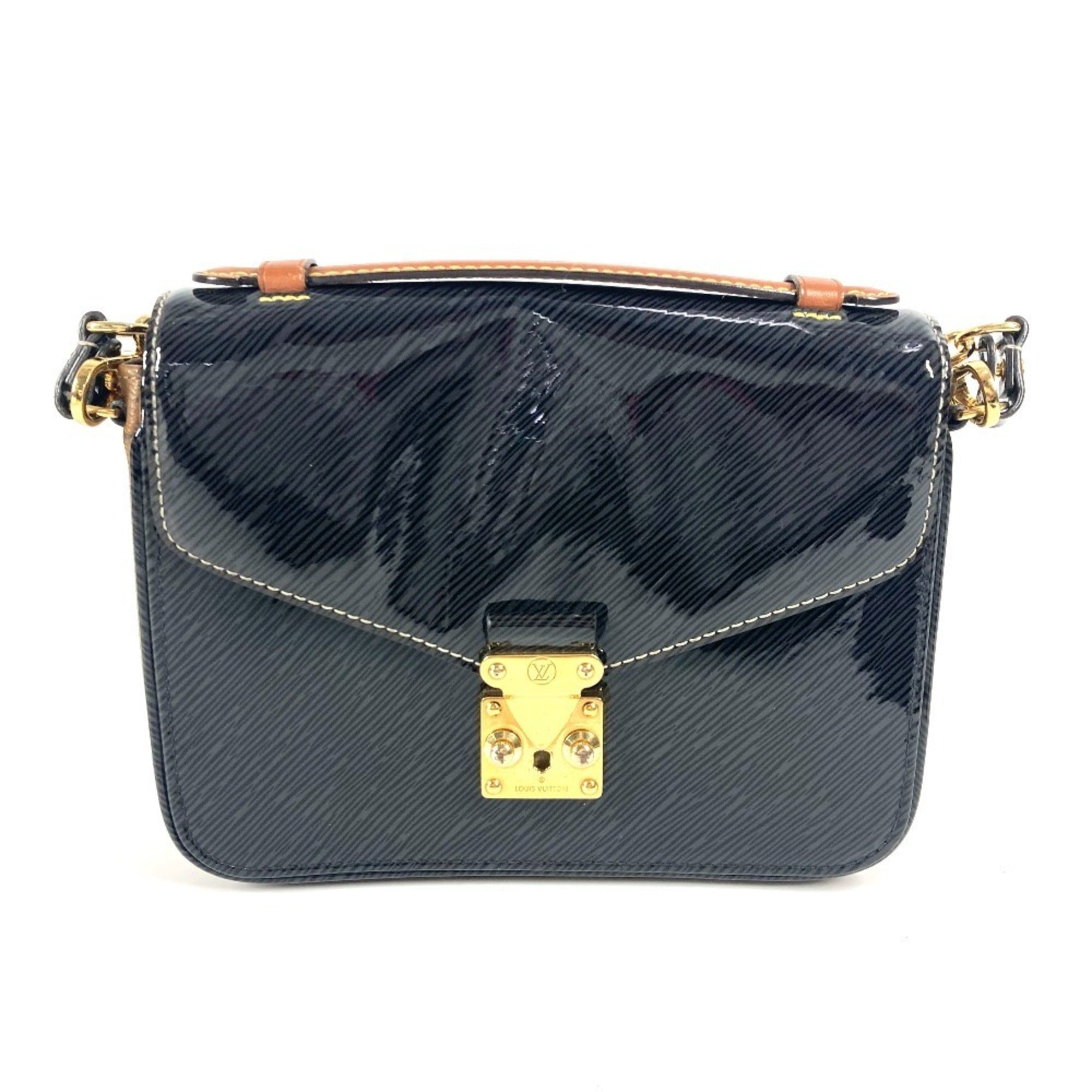 Louis Vuitton Monogram Reverse Black Brown Monogram Reverse Handbag Pochette Shoulder Bag (Pre-Owned)