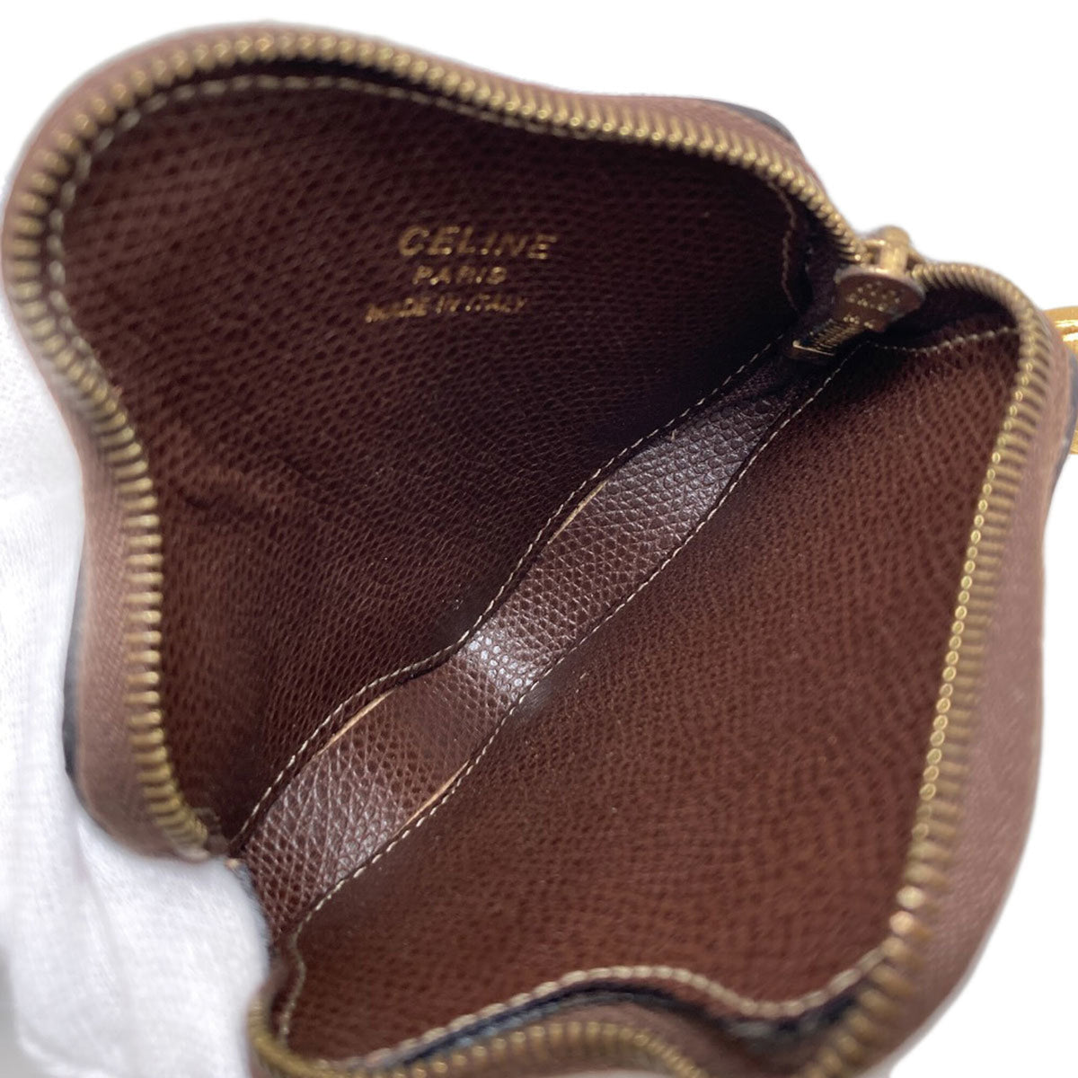 Celine Brown Leather Coin Purse/Coin Case (Pre-Owned)