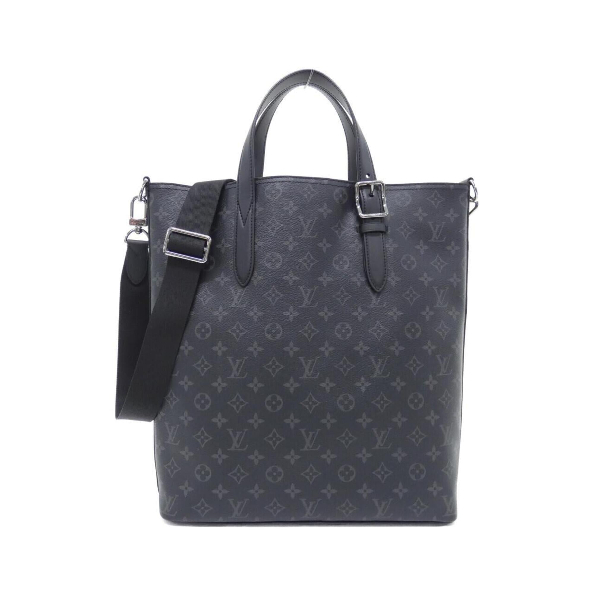 Louis Vuitton Black Coated Canvas Handbag Tote Bag (Pre-Owned)
