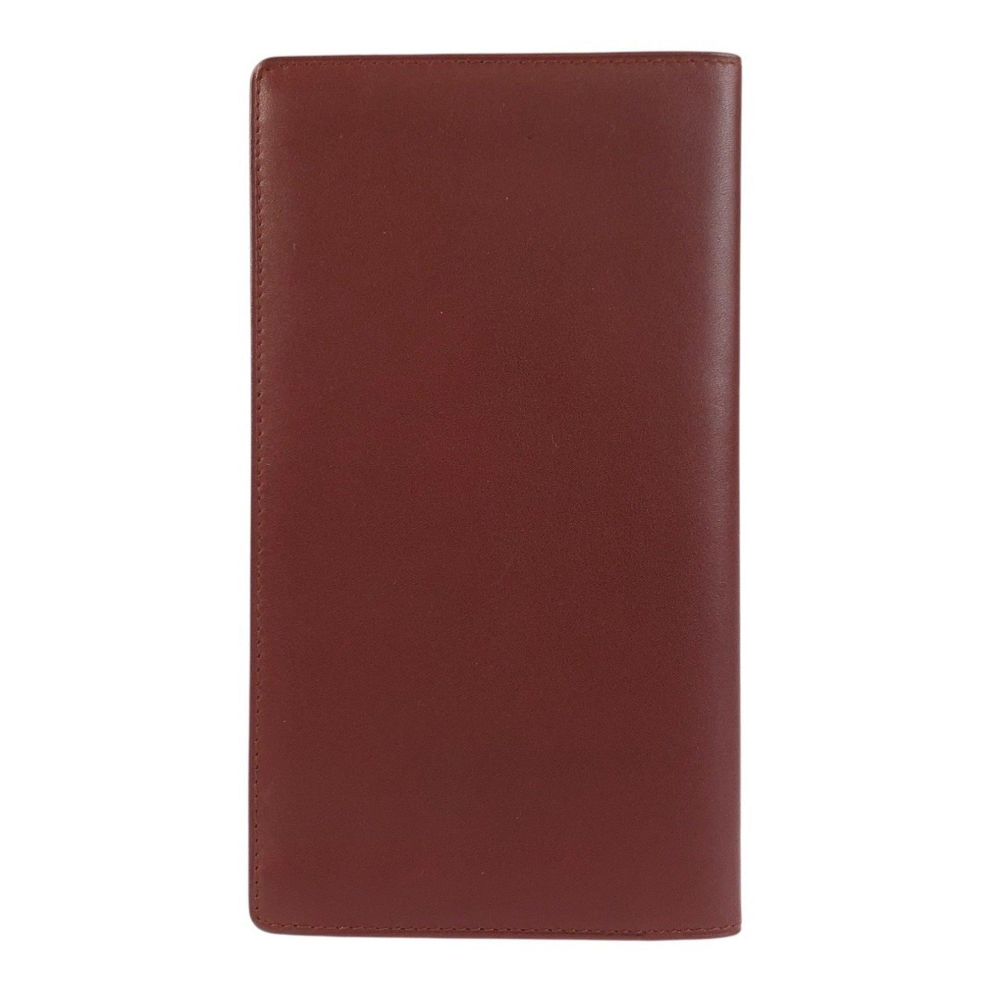 Cartier Bordeaux Leather Long Bill Wallet (Bi-Fold) (Pre-Owned)