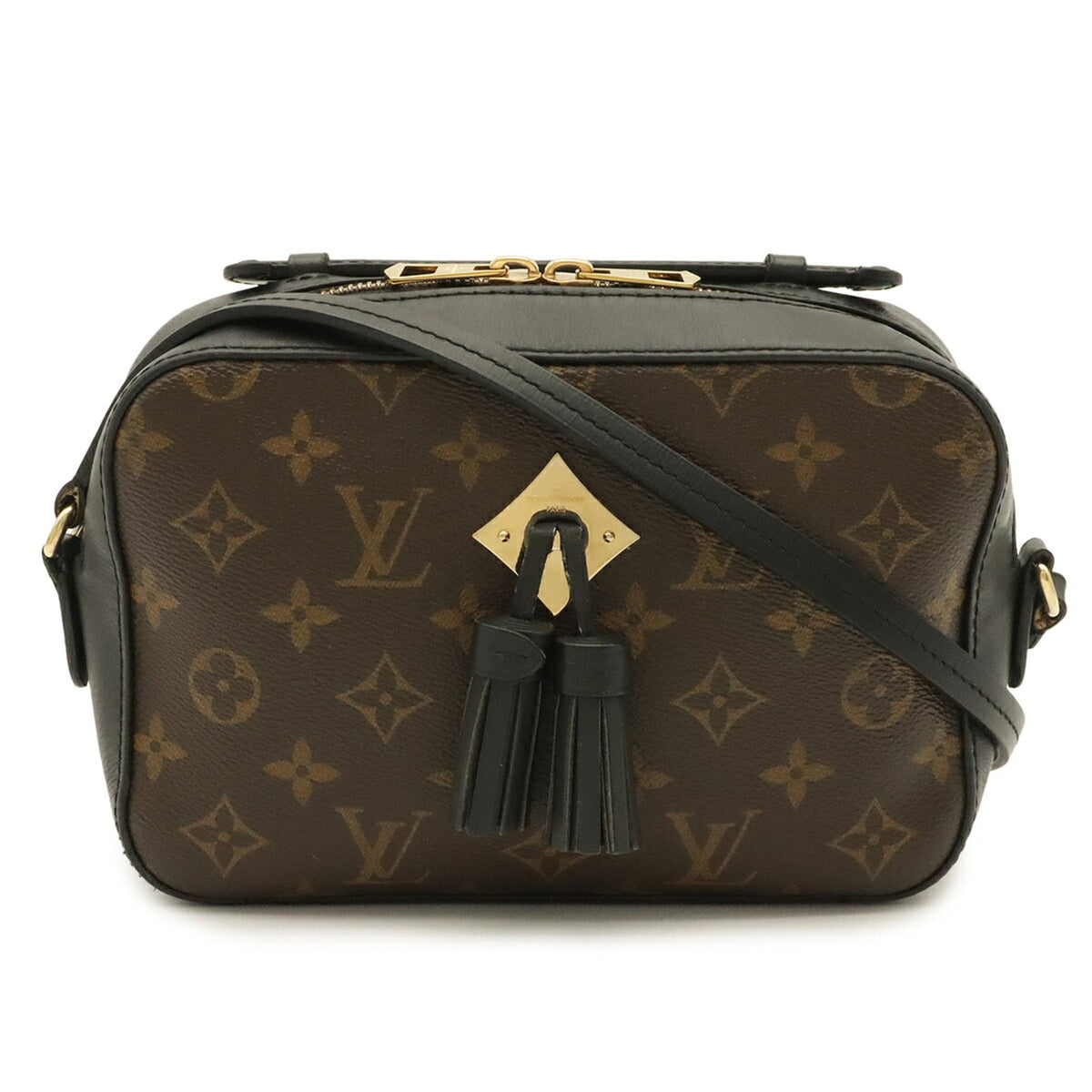 Louis Vuitton Noir Monogram Canvas Pvc Coated Canvas Leather Handbag Pochette Shoulder Bag (Pre-Owned)