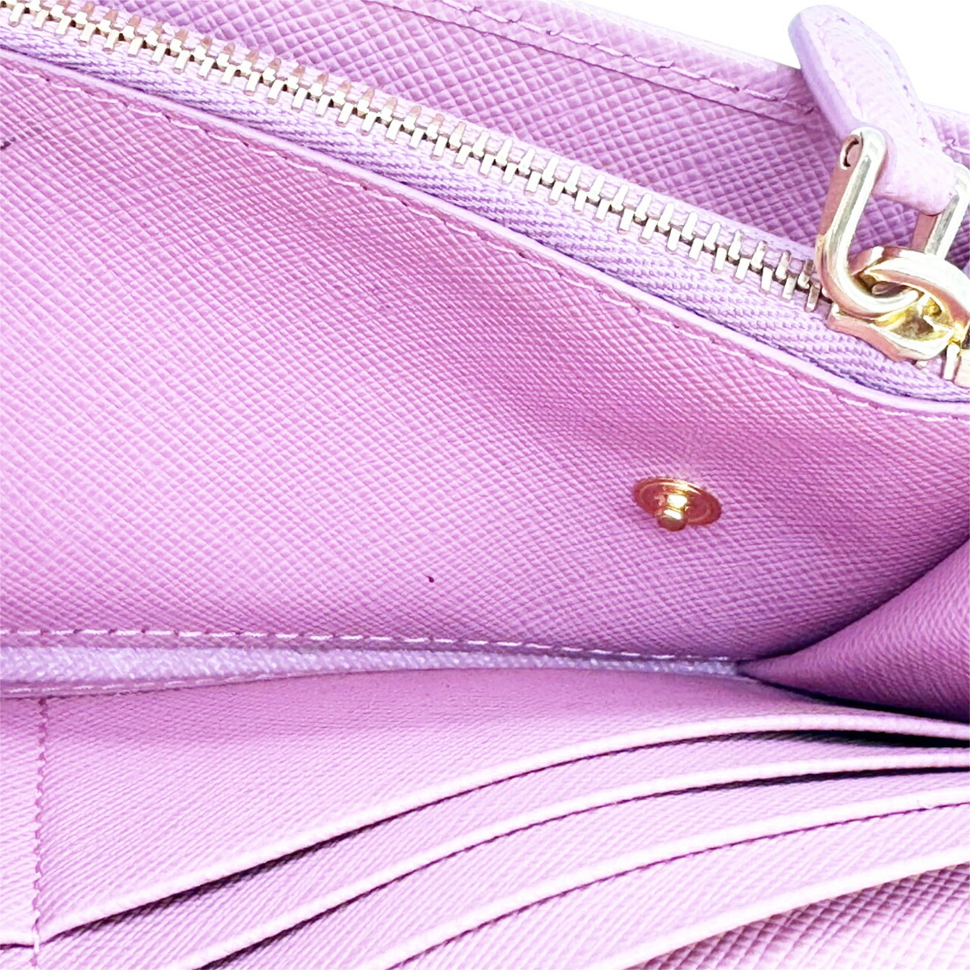 Prada Saffiano Pink Saffiano Long Wallet (Bi-Fold) (Pre-Owned)