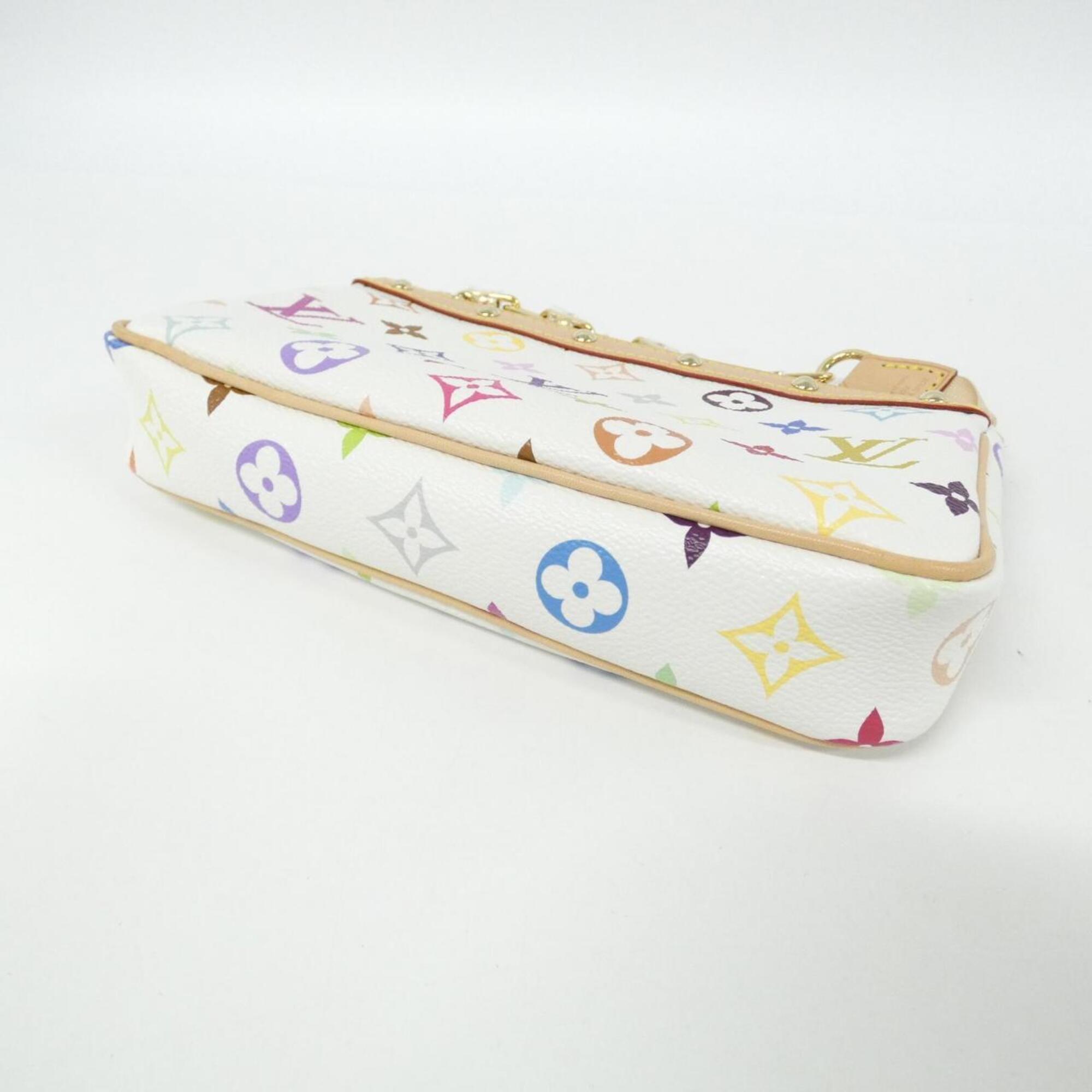 Louis Vuitton White Coated Canvas Pochette Pouch (Pre-Owned)