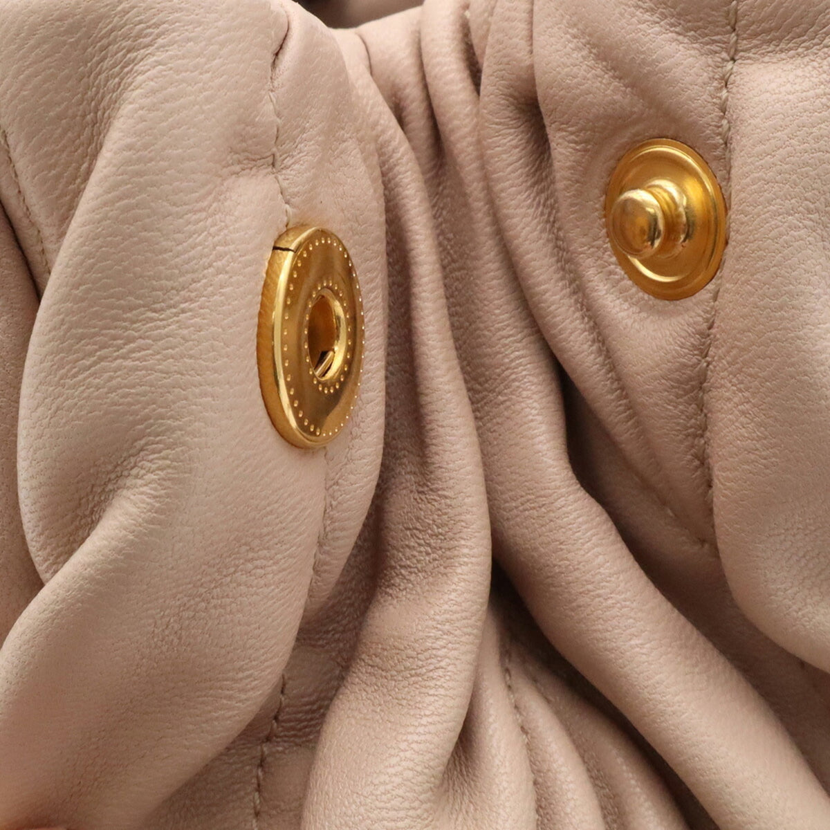 Miu Miu Pink Beige Leather Handbag Shoulder Bag (Pre-Owned)