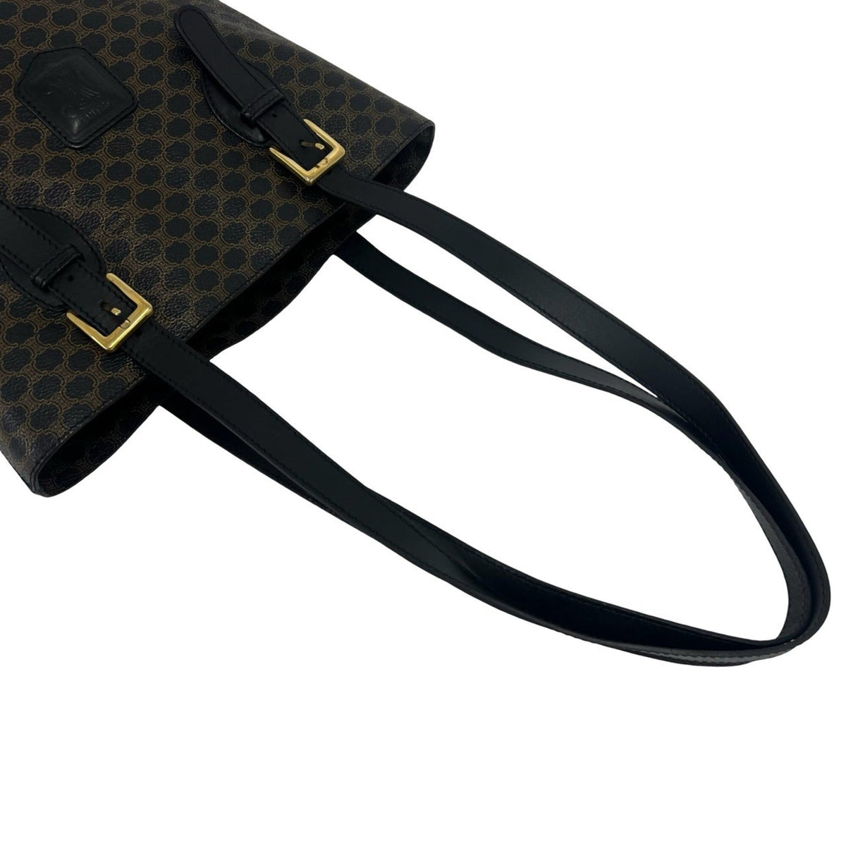 Celine Black Brown Leather Pvc Handbag Tote Bag (Pre-Owned)