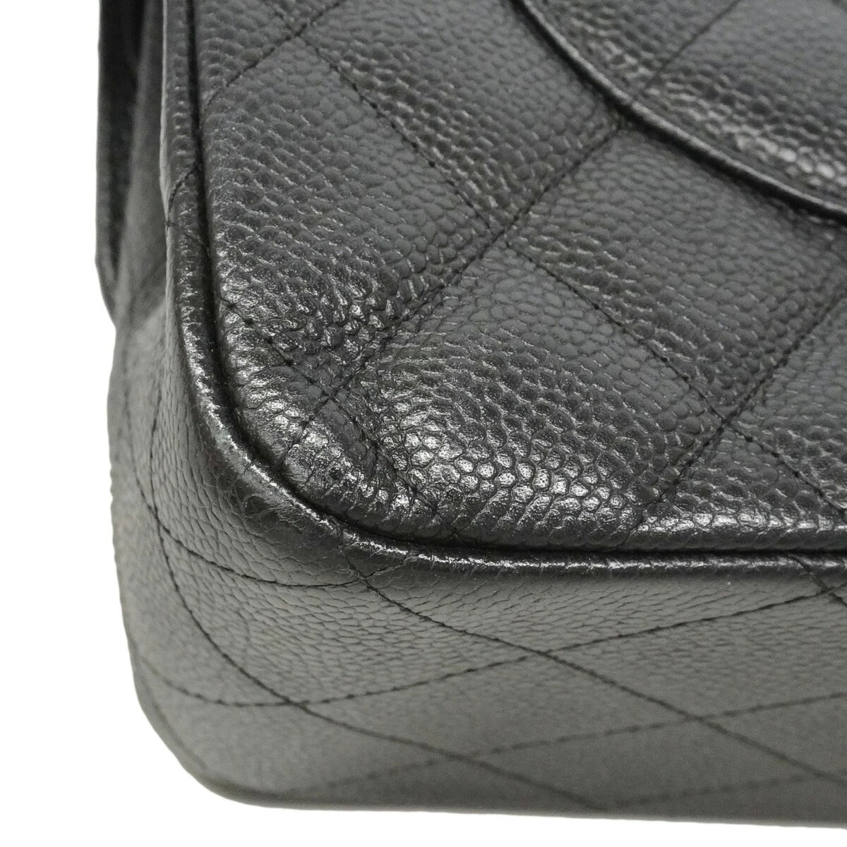 Chanel Black Grained Calfskin Shoulder Bag (Pre-Owned)
