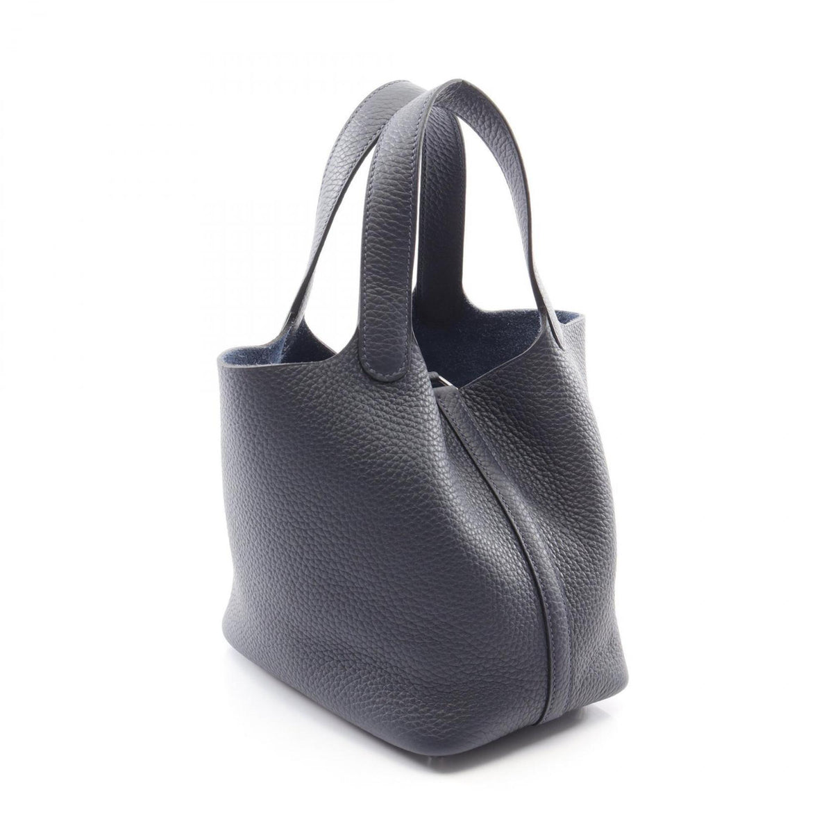 Hermes Blue Nuit Navy Taurillon Clemence Leather Leather Handbag (Pre-Owned)