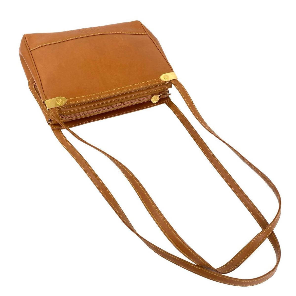 Loewe Brown Leather Shoulder Bag Tote Bag (Pre-Owned)