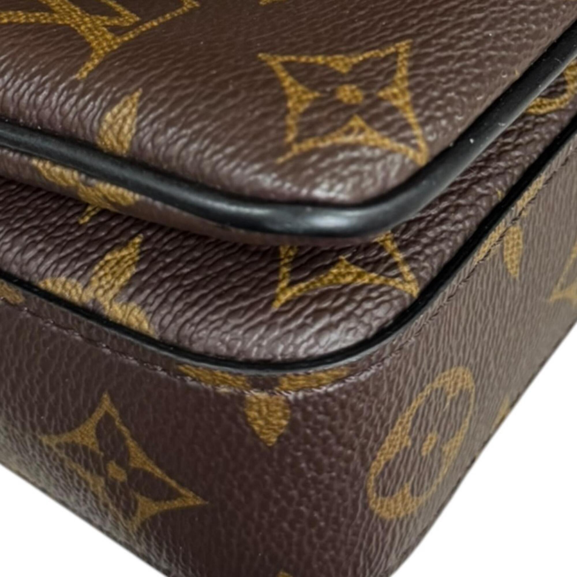 Louis Vuitton Monogram Macassar Black Brown Shoulder Bag (Pre-Owned)