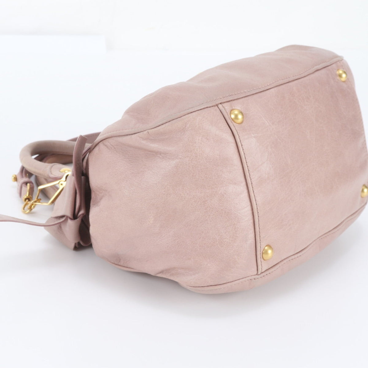 Miu Miu Pink Leather Handbag Shoulder Bag Tote Bag (Pre-Owned)