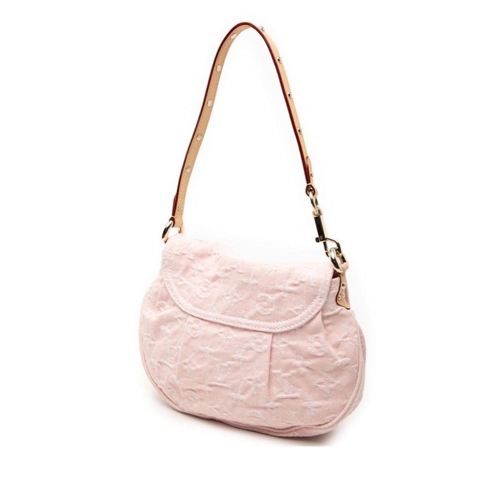 Louis Vuitton Pink Denim Shoulder Bag (Pre-Owned)