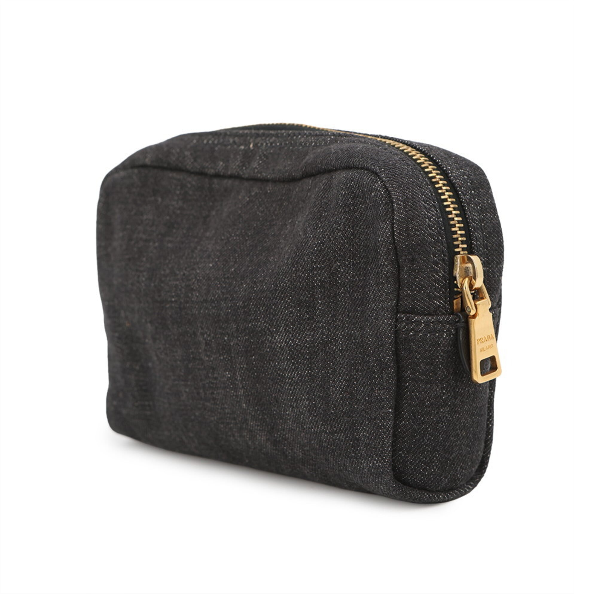Prada Black Denim Handbag Pouch (Pre-Owned)