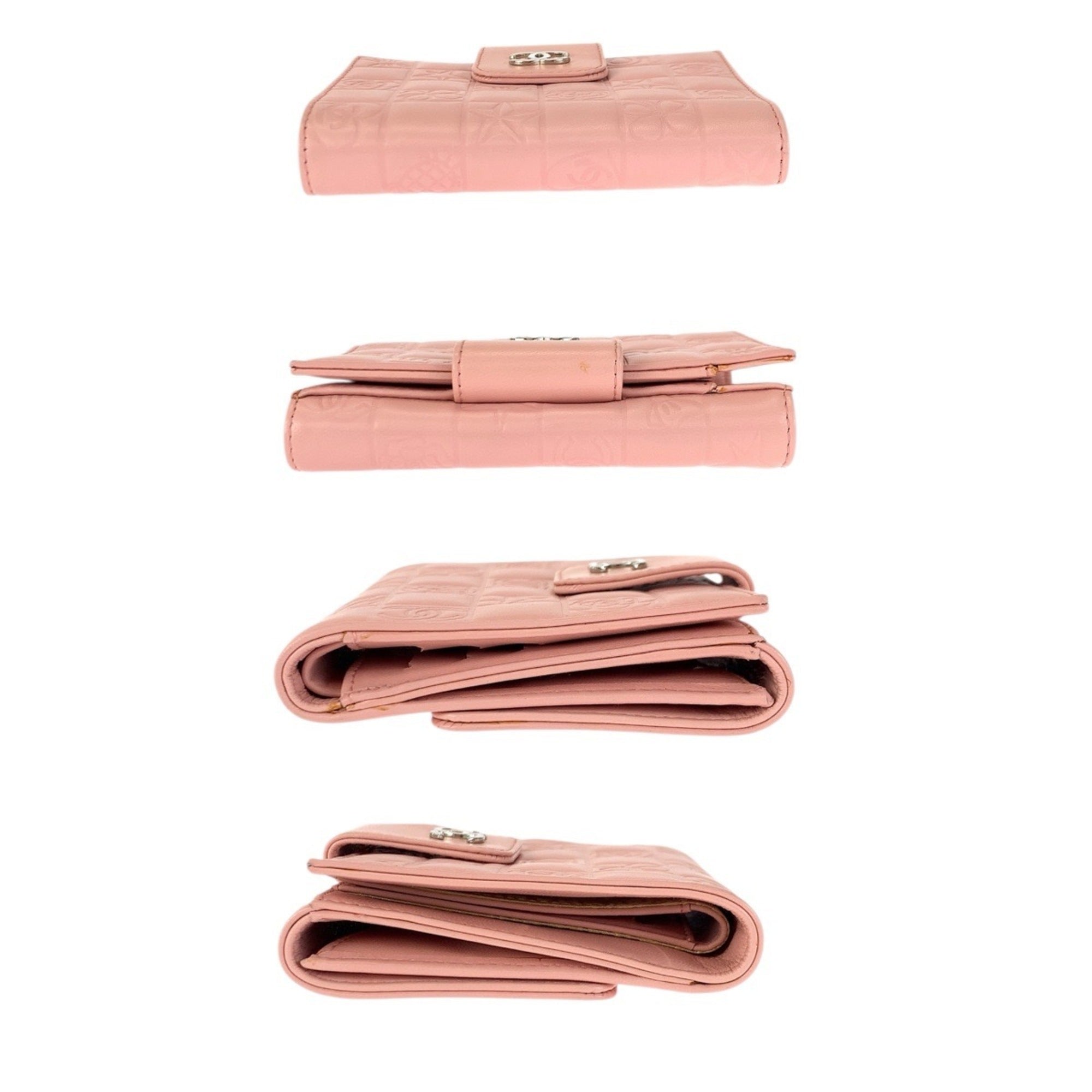 Chanel Pink Leather Wallet (Bi-Fold) (Pre-Owned)