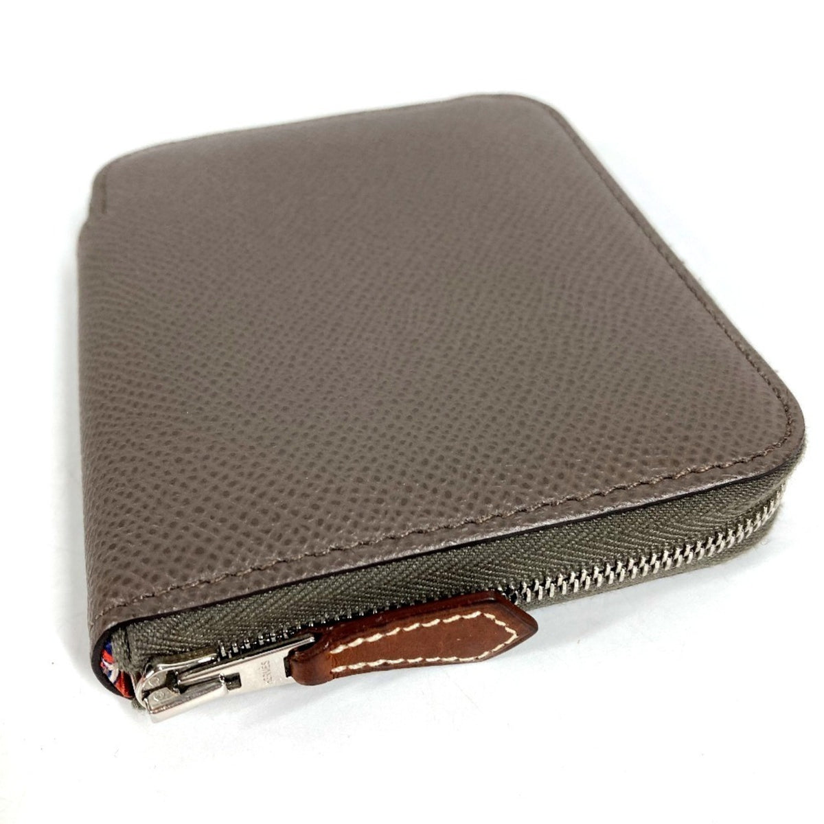 Hermes Gray Epsom Leather Coin Purse/Coin Case (Pre-Owned)