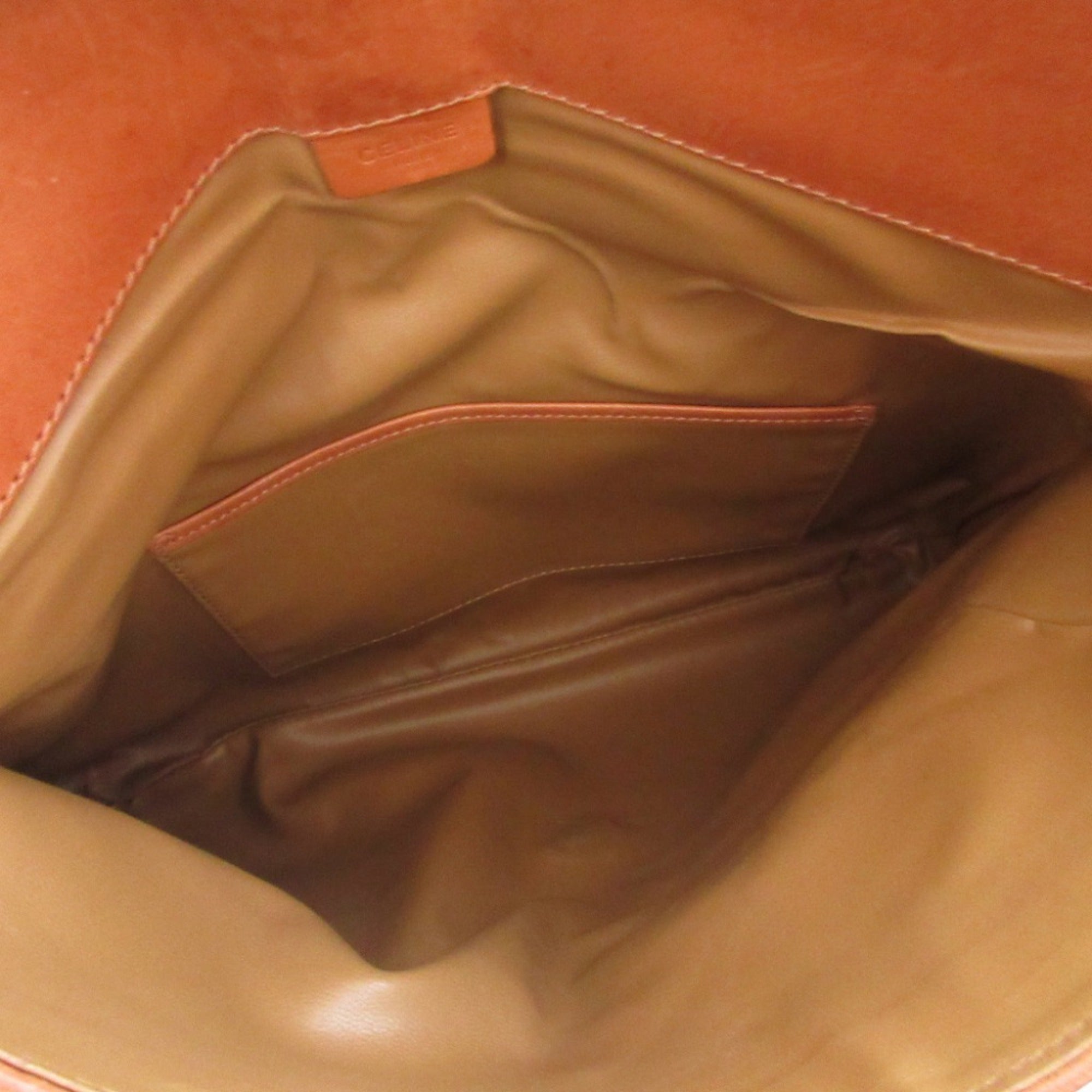Celine Beige Brown Pvc Leather Clutch Bag (Pre-Owned)