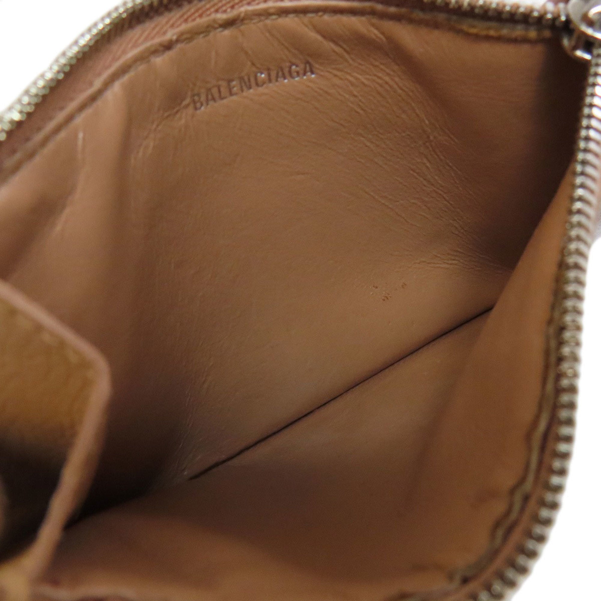 Balenciaga Beige Leather Coin Purse/Coin Case (Pre-Owned)