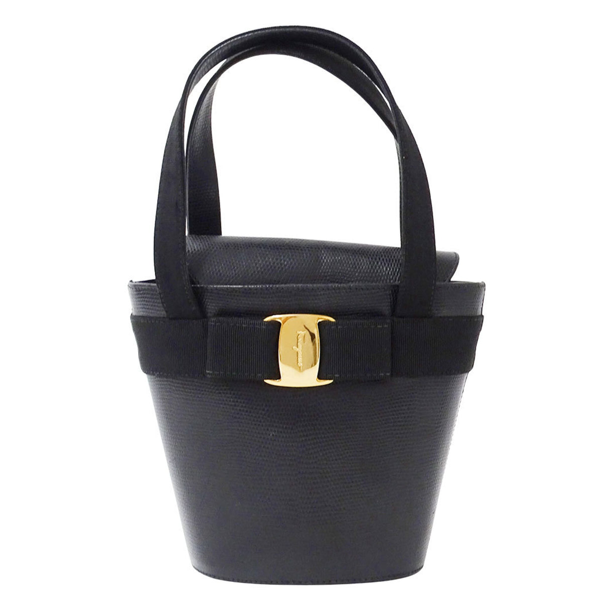 Salvatore Ferragamo Black Leather Handbag (Pre-Owned)