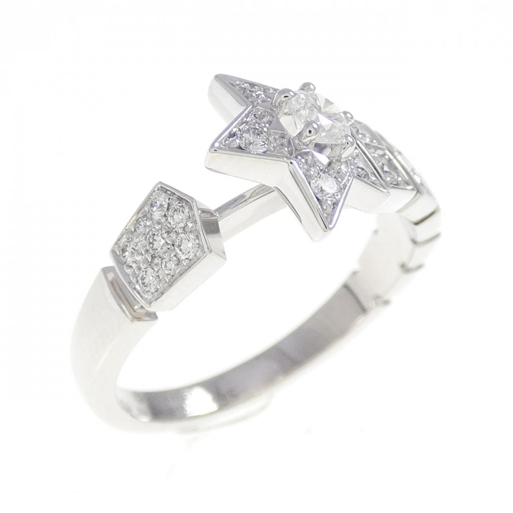Chanel White Gold White Gold (18K) Band Ring (Pre-Owned)