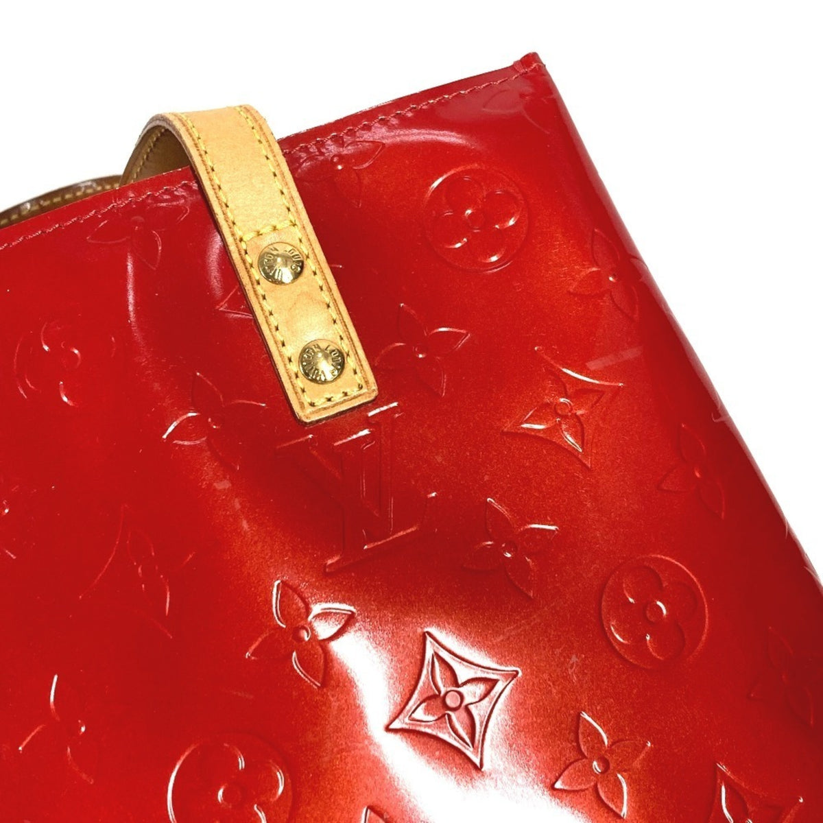 Louis Vuitton Pomme D'amour Red Color Monogram Vernis Handbag (Pre-Owned)
