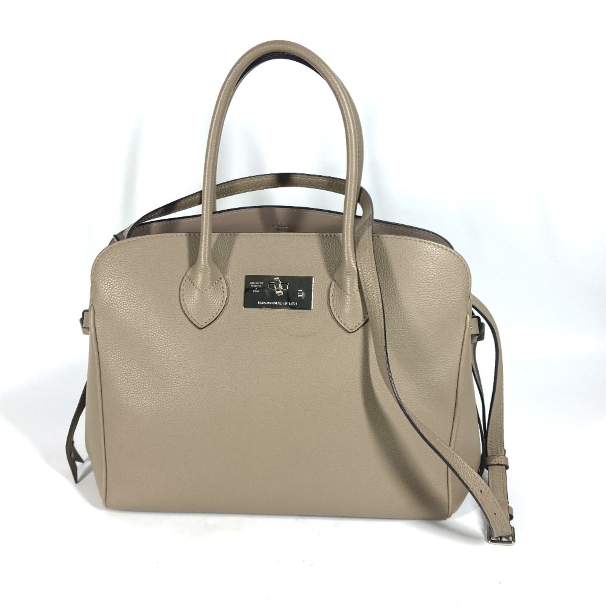 Louis Vuitton Gray Tourterelle Leather Handbag Shoulder Bag Tote Bag (Pre-Owned)