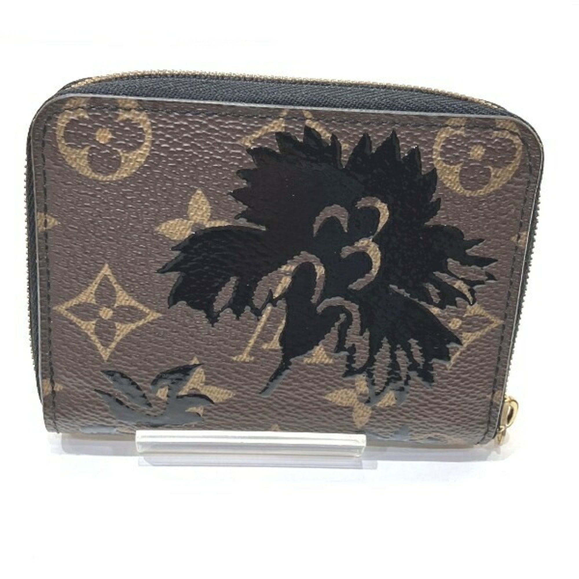 Louis Vuitton Monogram Black Brown Coin Purse/Coin Case (Pre-Owned)