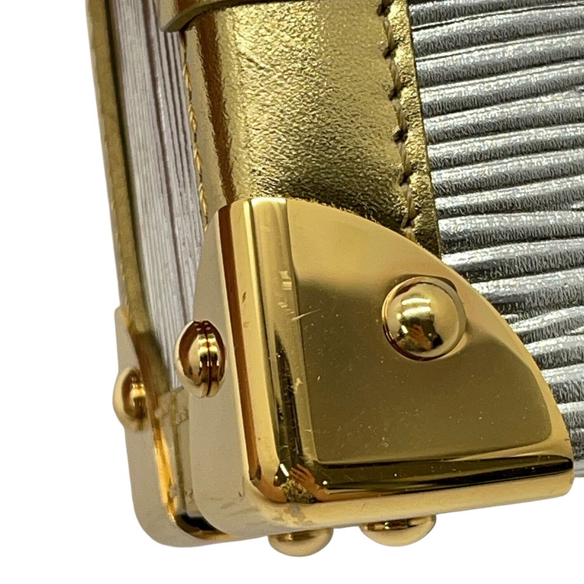 Louis Vuitton Gold Silver Clutch Bag Handbag Shoulder Bag (Pre-Owned)