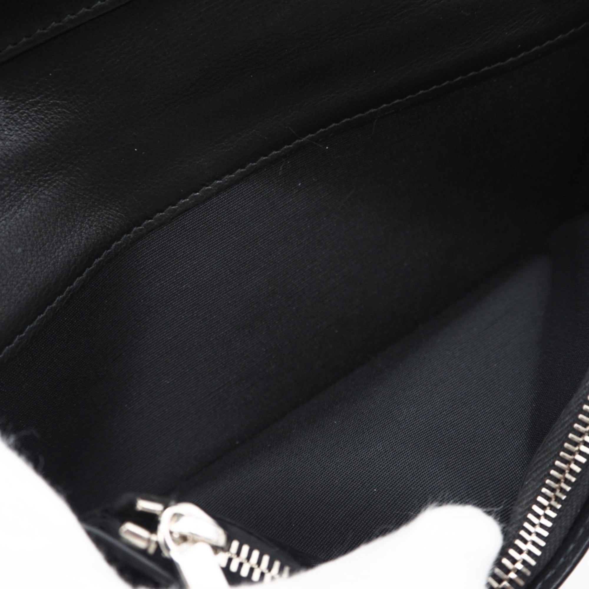 Christian Dior Black Leather Long Wallet (Bi-Fold) (Pre-Owned)