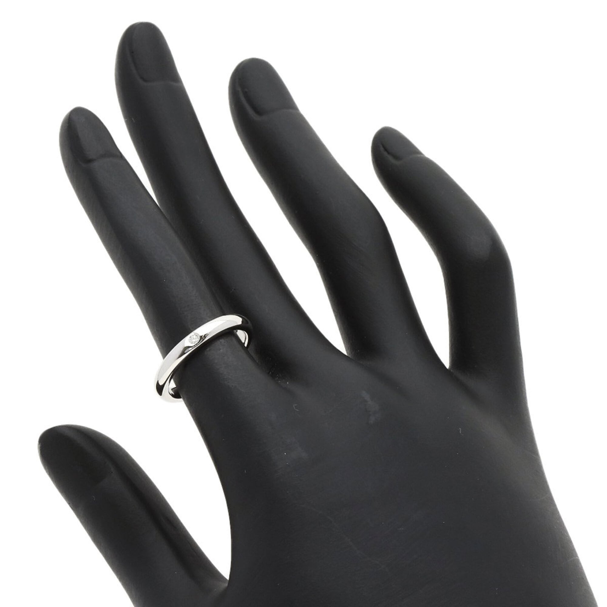 Tiffany Platinum Platinum 950 Band Ring (Pre-Owned)