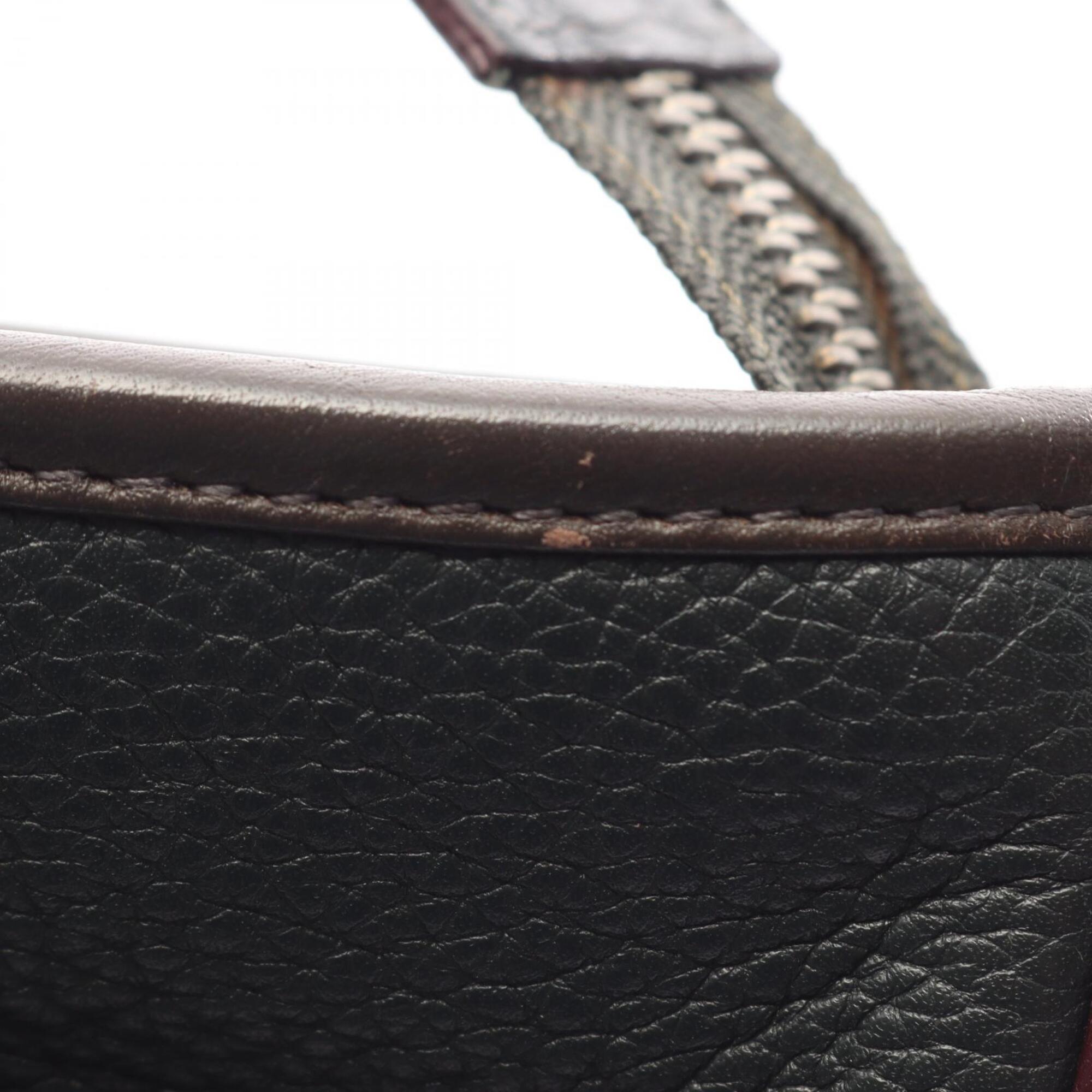 Loewe Brown Green Leather Handbag Shoulder Bag (Pre-Owned)