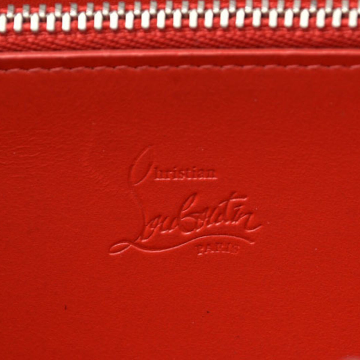 Christian Louboutin White Leather Long Wallet (Bi-Fold) (Pre-Owned)