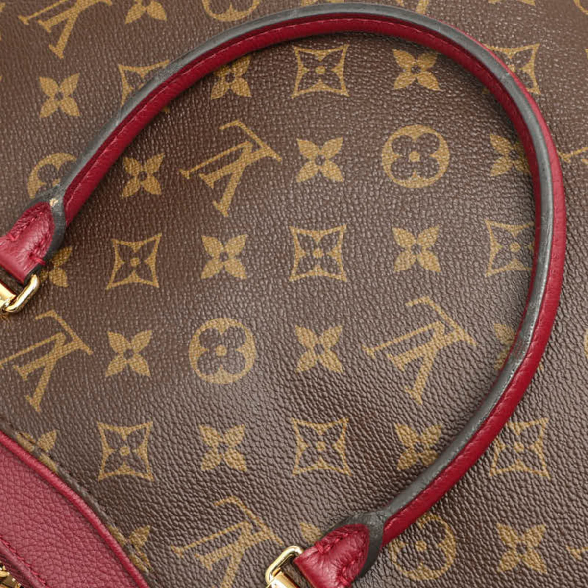 Louis Vuitton Brown Purple Raisin Leather Handbag Shoulder Bag (Pre-Owned)