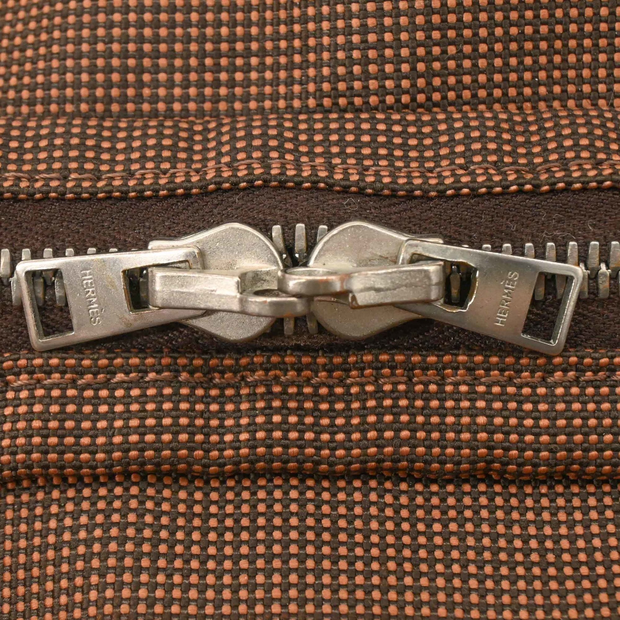 Hermes Her Line Brown Nylon Canvas Backpack (Pre-Owned)