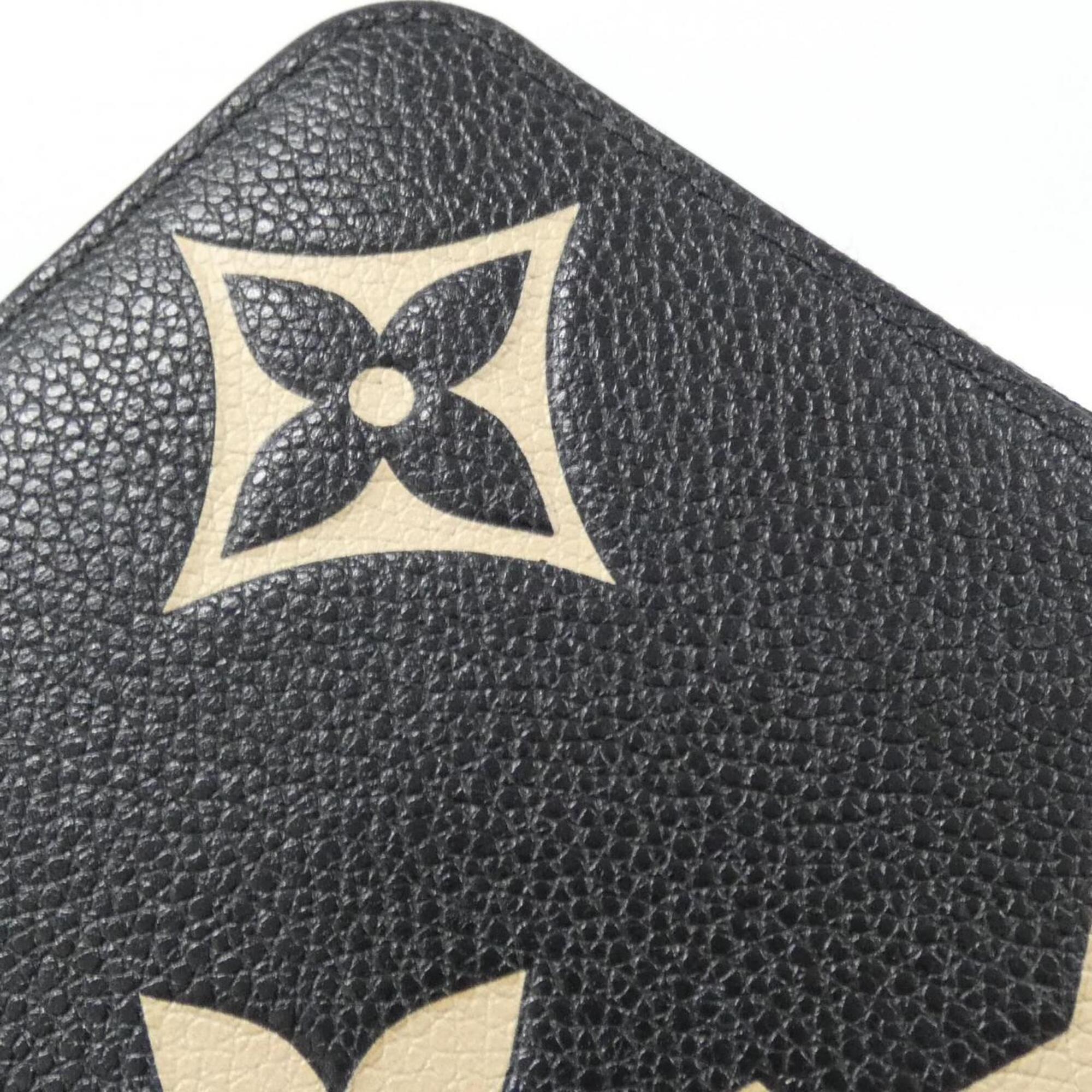 Louis Vuitton Monogram Empreinte Beige Bicolor Black Monogram Empreinte Long Wallet (Bi-Fold) (Pre-Owned)