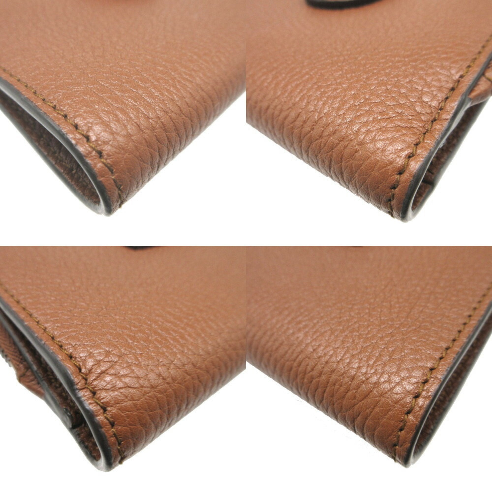 Gucci Bamboo Brown Leather Wallet (Bi-Fold) (Pre-Owned)