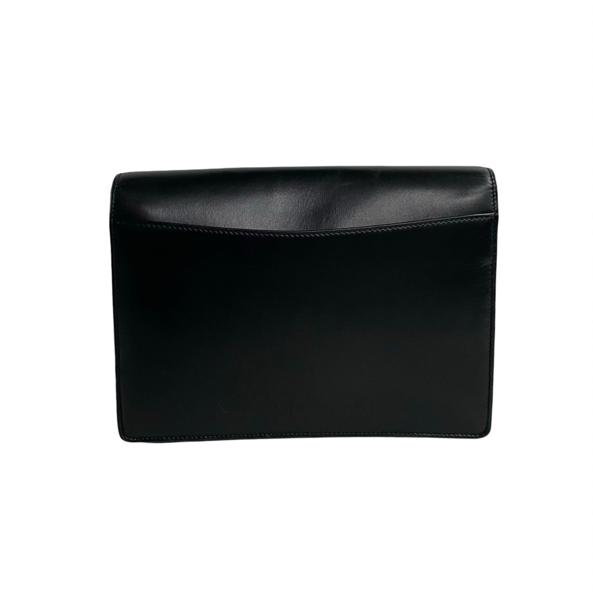 Celine Black Leather Pochette Shoulder Bag (Pre-Owned)